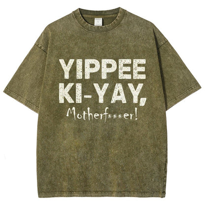 Yippee-Ki-Yay Vintage Distressed T-shirt