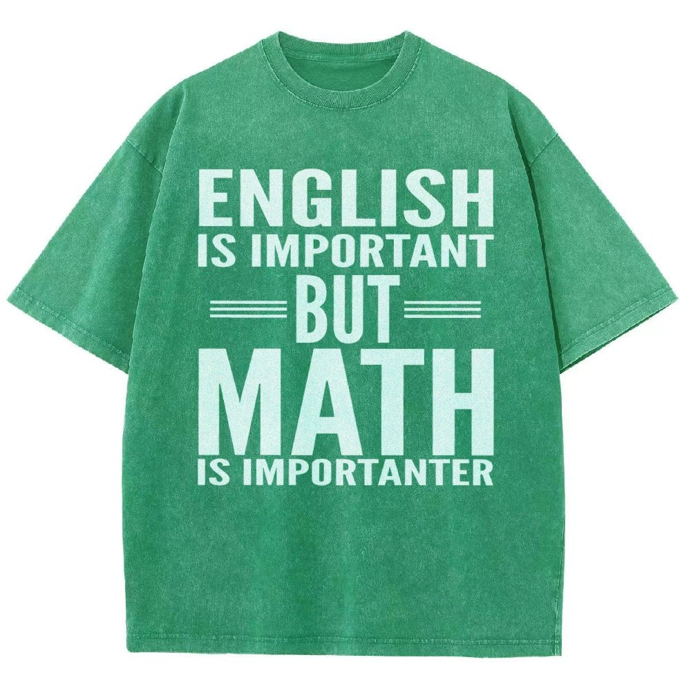 English is important but Math is importanter Vintage Distressed T-shirt