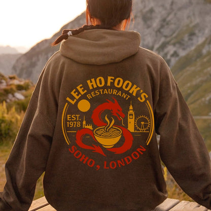 Lee Ho Fooks Printed Back Cotton Hoodie
