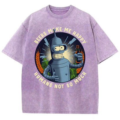 Beers Make Me Happy Vintage Distressed T-shirt