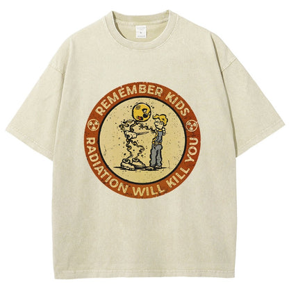Vintage Radiation Warning Vintage Distressed T-shirt
