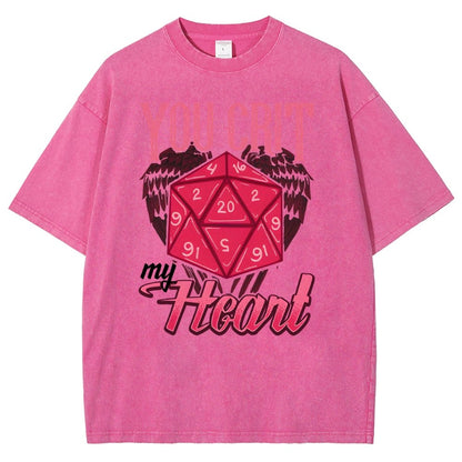 You Crit My Heart Fun Board Game Valentine's Day Nerd Vintage Distressed T-shirt