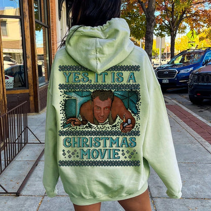 Gen-X Christmas Movie Printed Back Unisex Cotton Hoodie