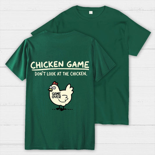 Chicken Game Back Printing Geek T-Shirt