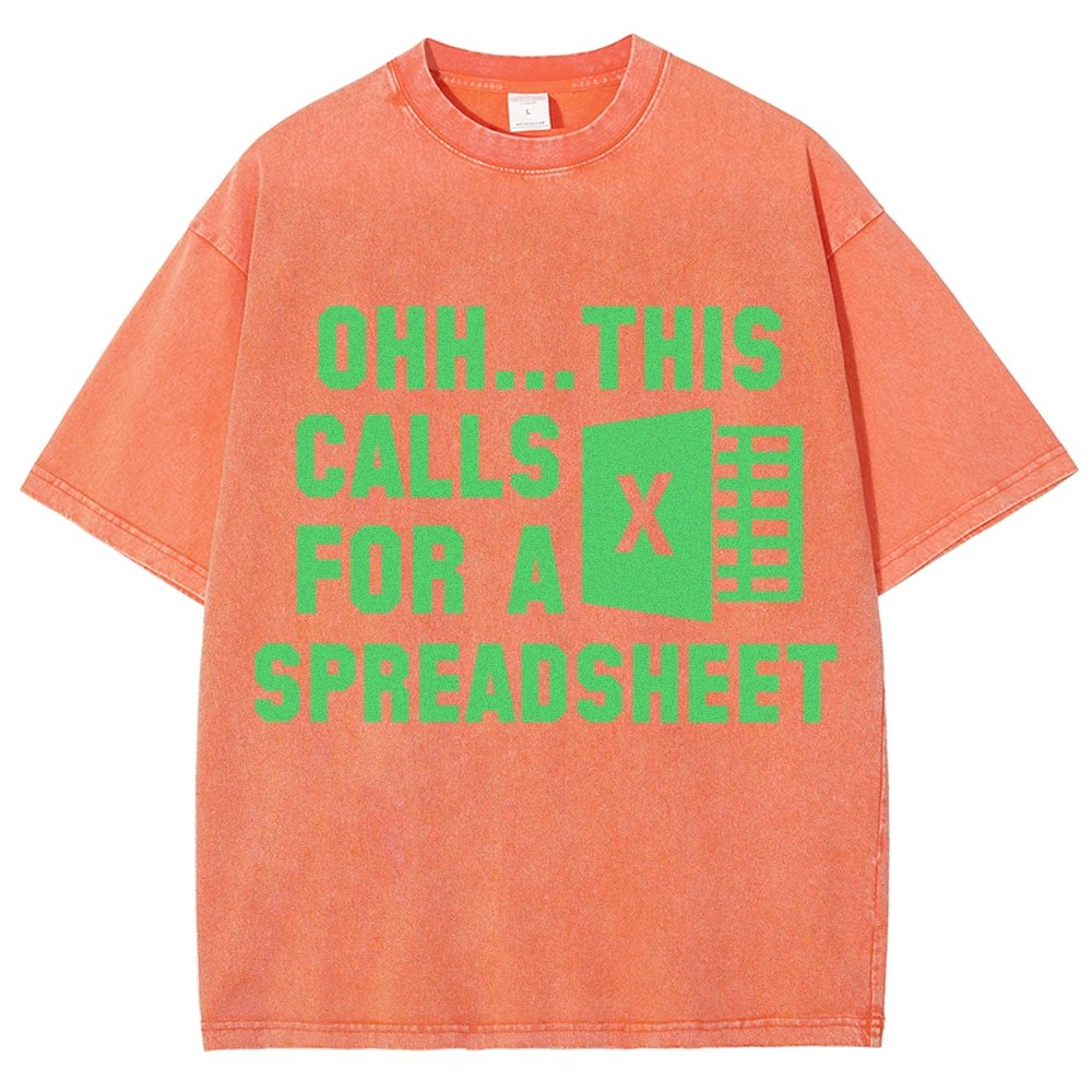 Ohh...This Calls for a Spreadsheet Vintage Distressed T-shirt