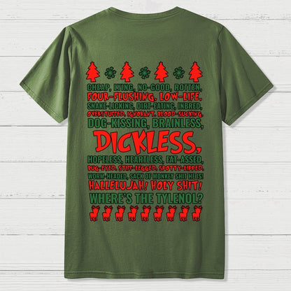 Holiday Family Christmas Front And Back Printing Geek T-Shirt