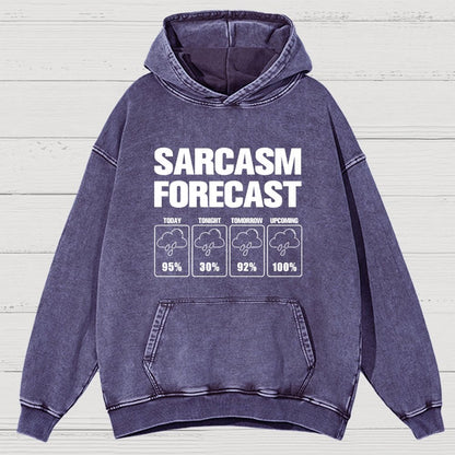 Sarcasm Forecast Vintage Distressed Hoodie