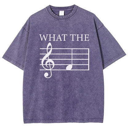 What The F Musical Note Vintage Distressed T-shirt