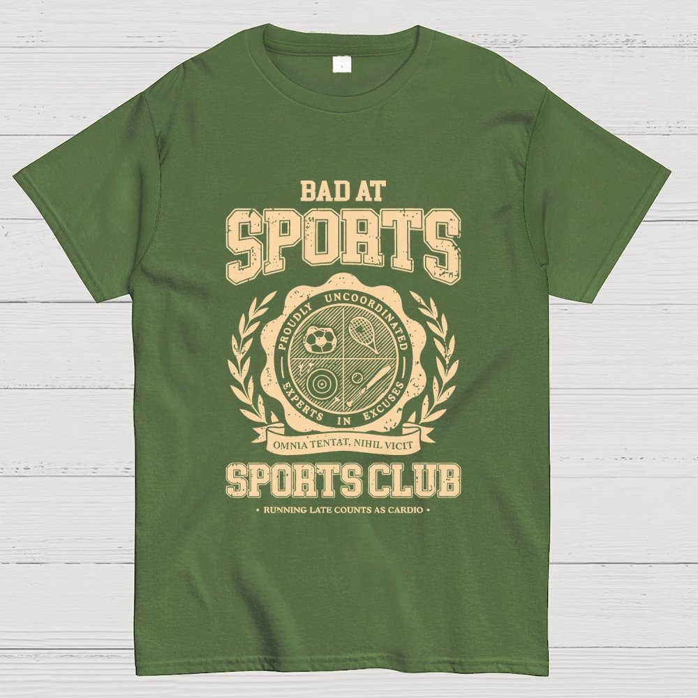 Bad at Sports Sports Club Unisex Geek T-Shirt