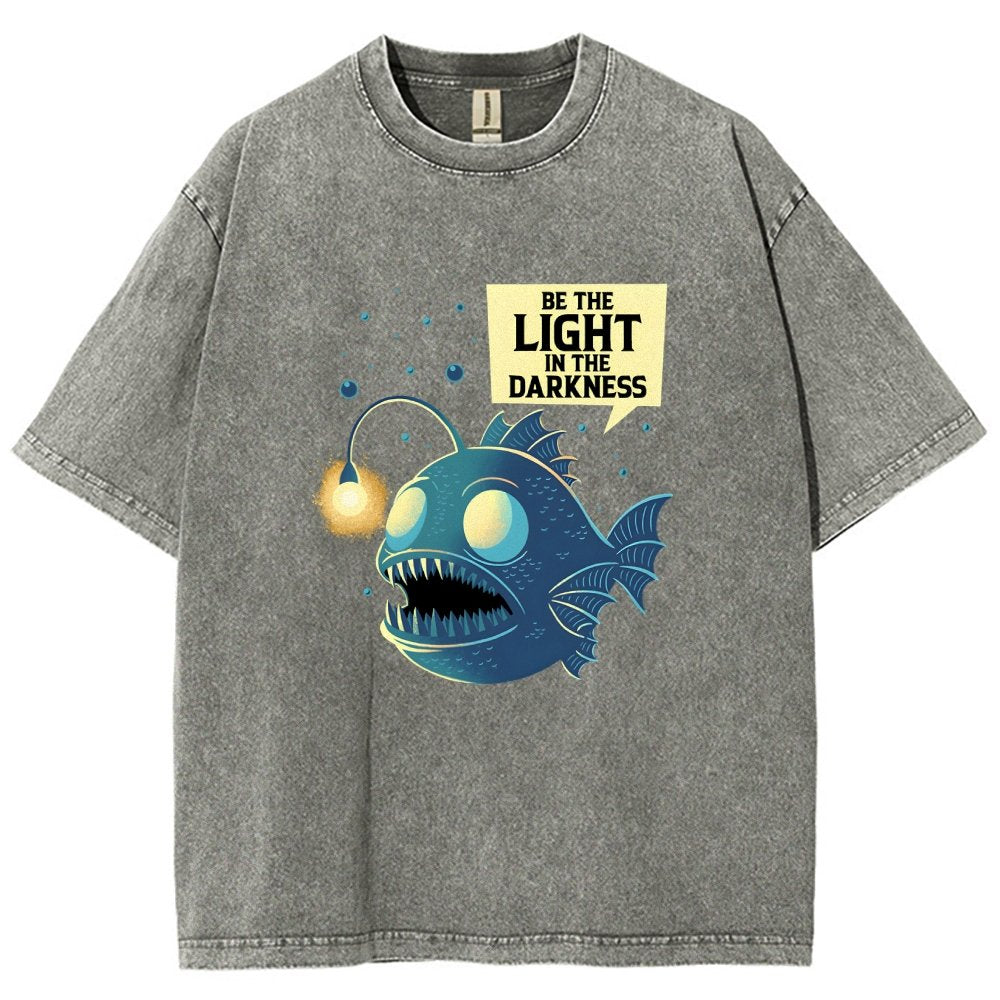 Funny Anglerfish Vintage Distressed T-shirt