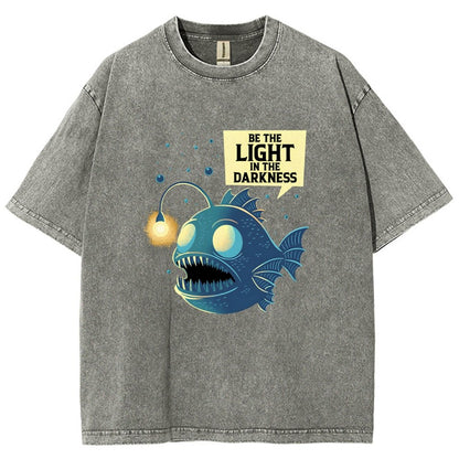 Funny Anglerfish Vintage Distressed T-shirt