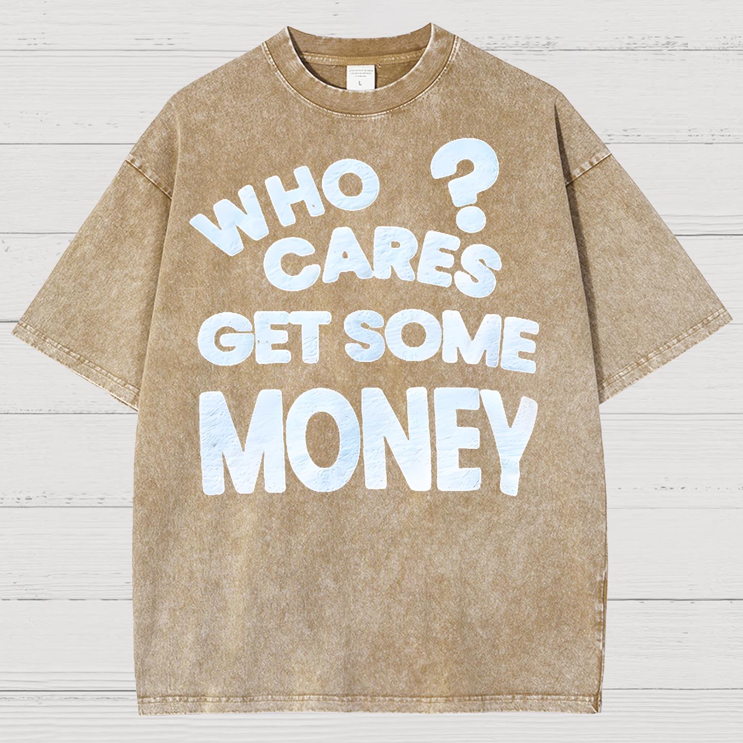 Chasing Money Graphic Print Vintage Distressed T-shirt