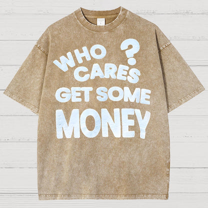 Chasing Money Graphic Print Vintage Distressed T-shirt