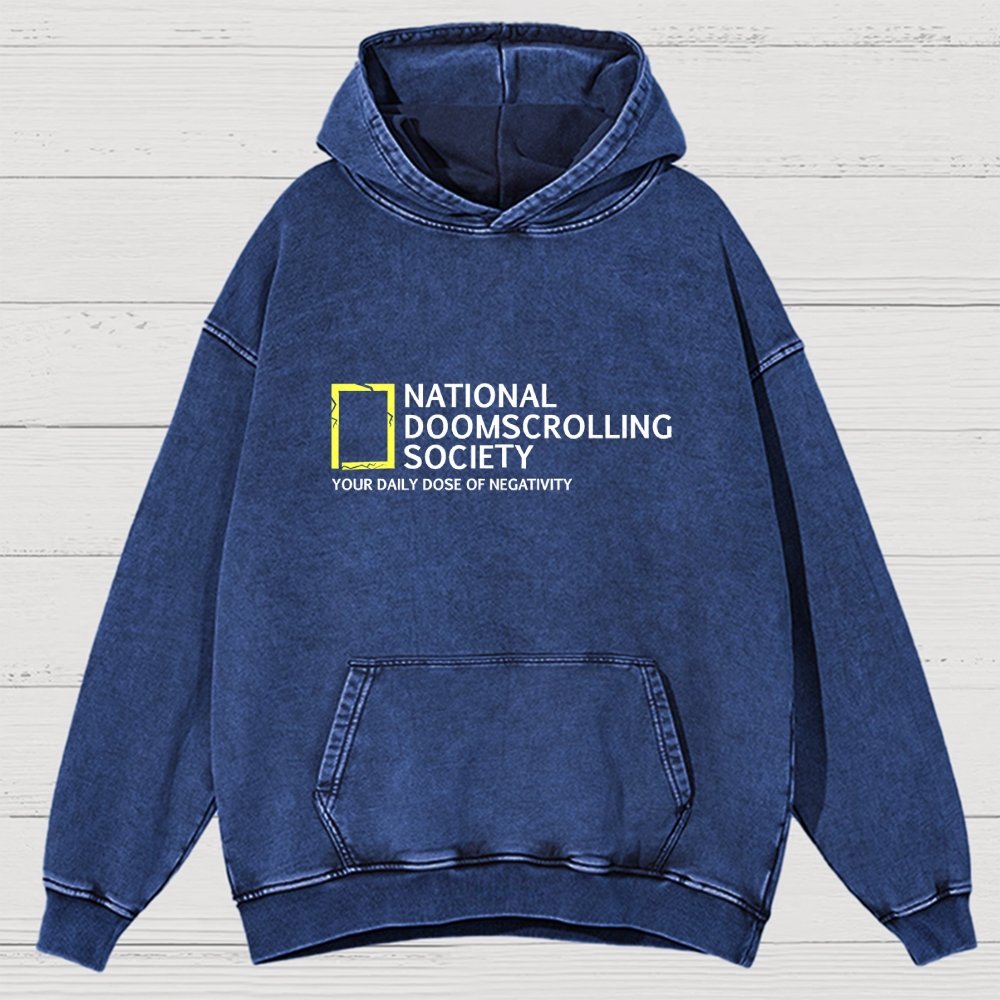 National Doomscrolling Society Vintage Distressed Hoodie
