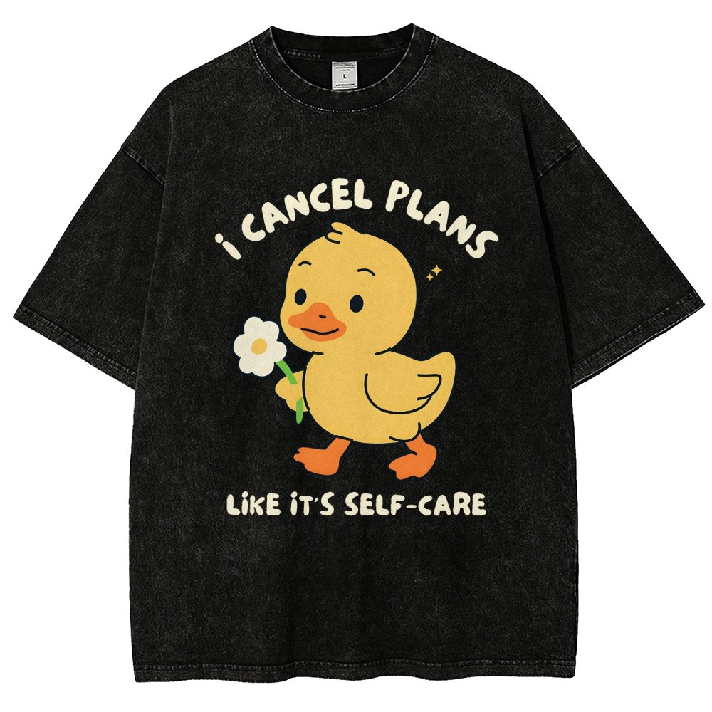 I Cancel Plans Vintage Distressed T-shirt
