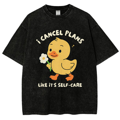 I Cancel Plans Vintage Distressed T-shirt