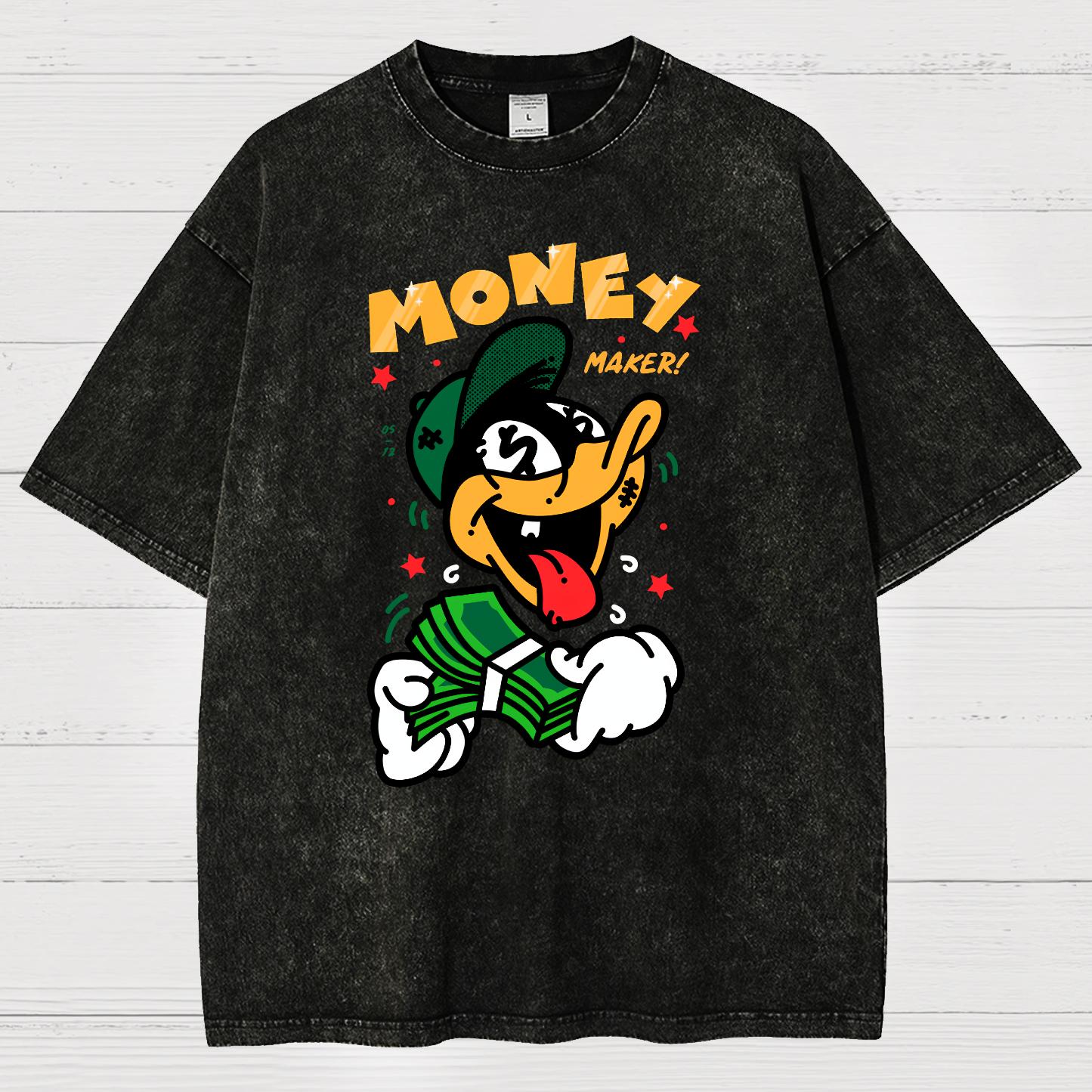 Money Maker！Vintage Distressed T-shirt