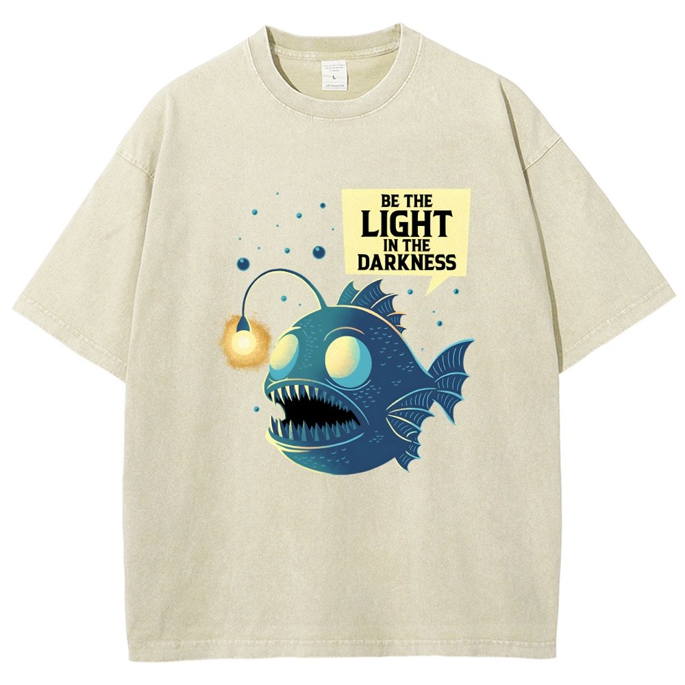 Funny Anglerfish Vintage Distressed T-shirt