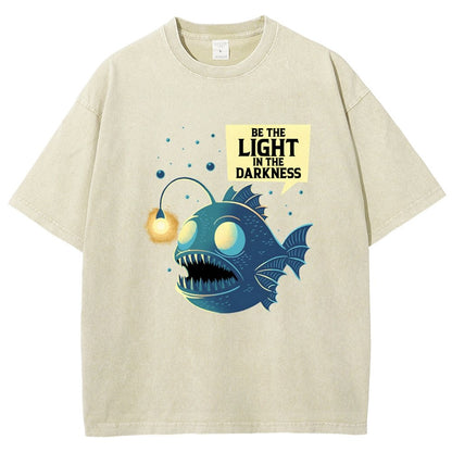 Funny Anglerfish Vintage Distressed T-shirt