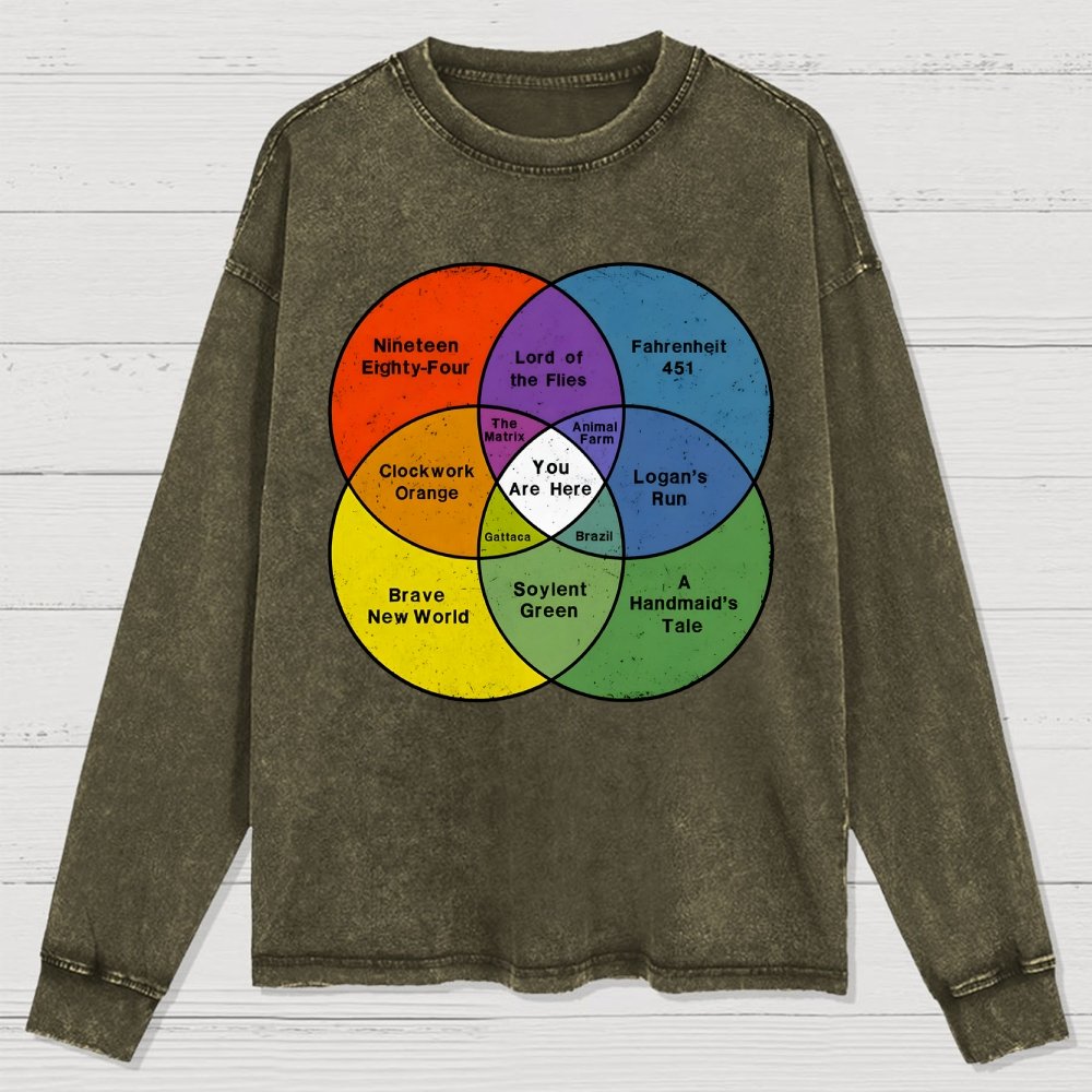 You Are Here Washed Long Sleeve Tee