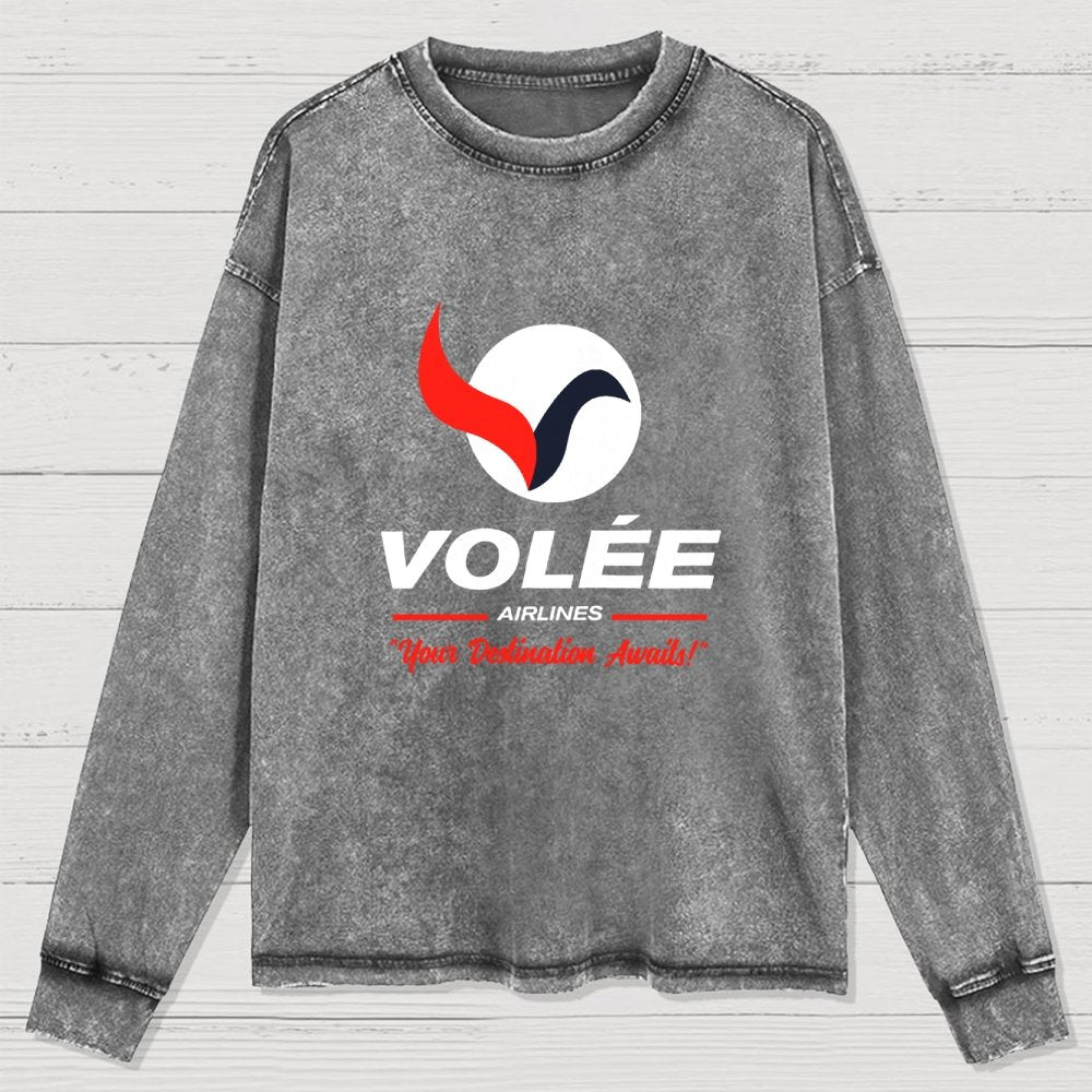 Volée Airlines Washed Long Sleeve Tee
