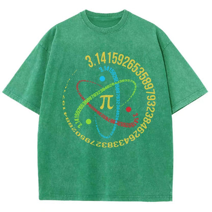 Atom Pi Math Science Vintage Distressed T-shirt