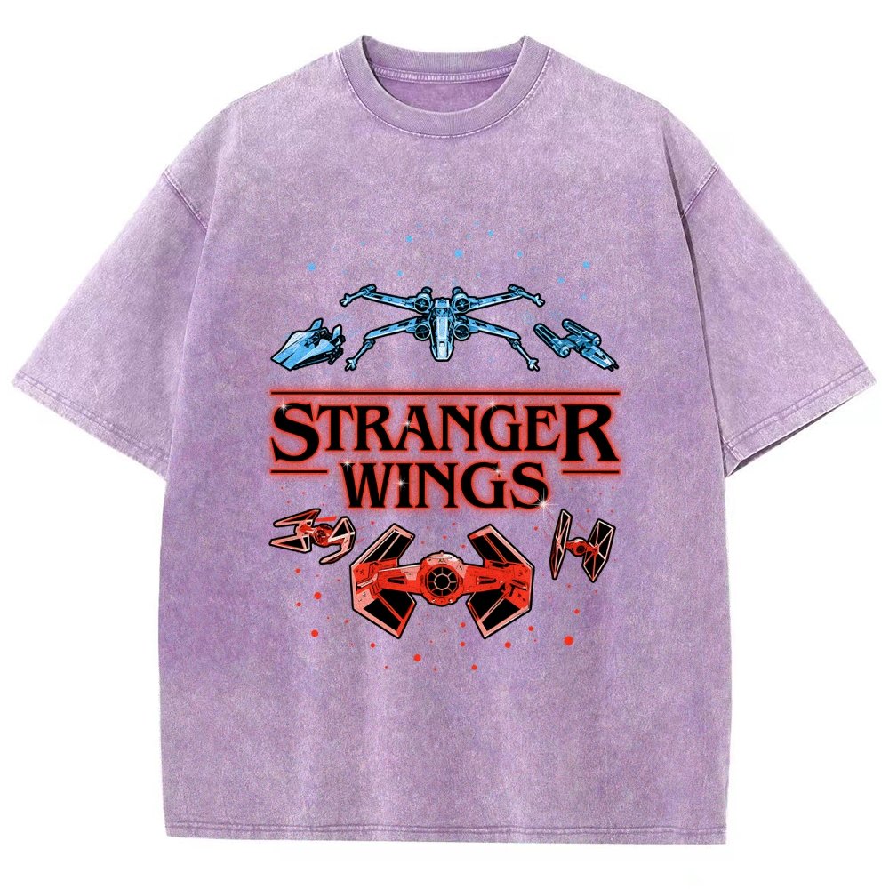 Stranger Wings Vintage Distressed T-shirt