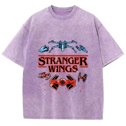 Stranger Wings Vintage Distressed T-shirt
