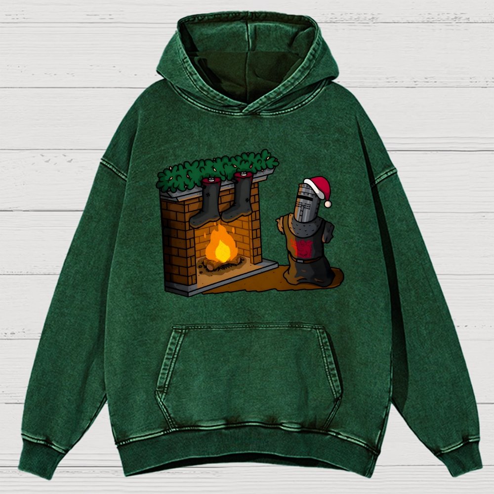 Black Knight Christmas Vintage Distressed Hoodie