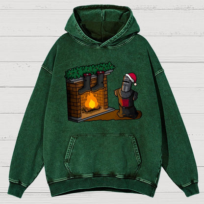 Black Knight Christmas Vintage Distressed Hoodie