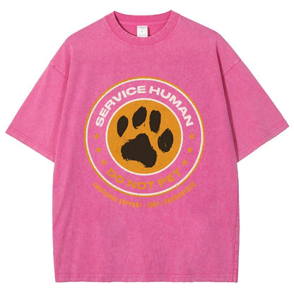 Service Human Do Not Pet Vintage Distressed T-shirt