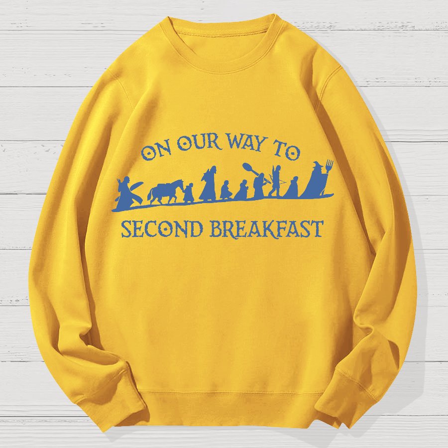 On Our Way to Second Meal Geek Cotton Sweatshirt
