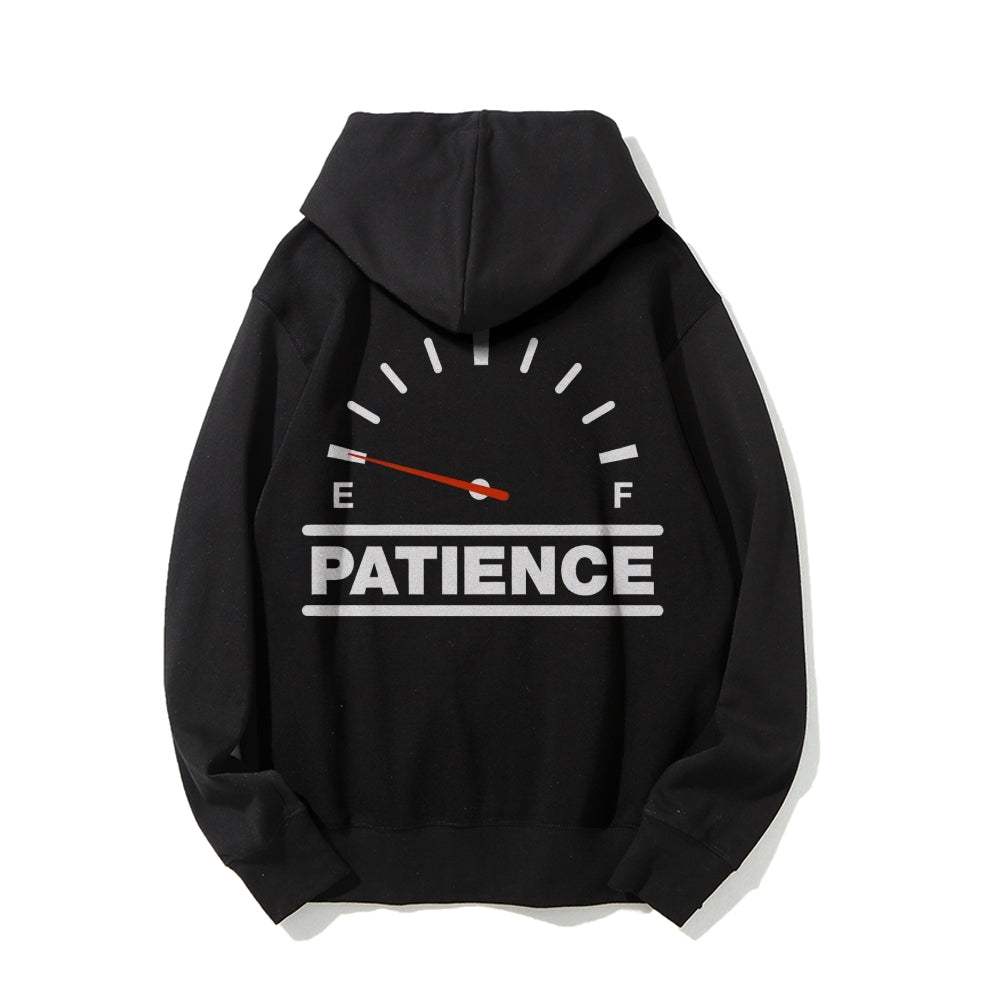funny patience Printed Back Unisex Cotton Hoodie
