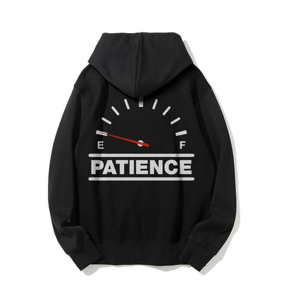 funny patience Printed Back Unisex Cotton Hoodie