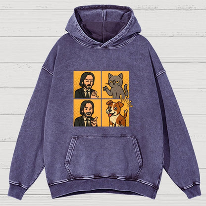 Dog Vintage Distressed Hoodie