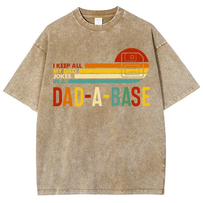 I Keep All My Dad Jokes In A Dad-a-base Vintage Distressed T-shirt