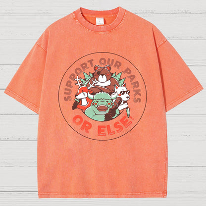 Support our Parks OR ELSE.Vintage Distressed T-shirt