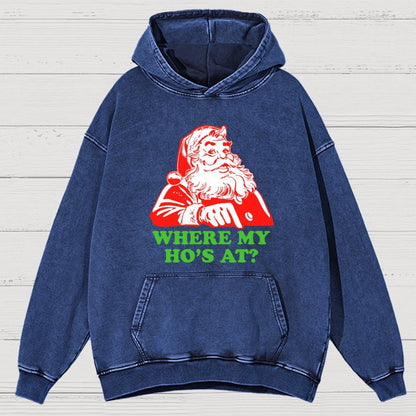 Ho Ho Ho Christmas Vintage Distressed Hoodie