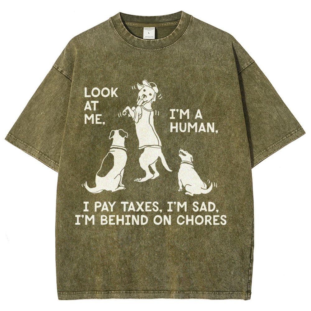 Dog Mocks Humans Vintage Distressed T-shirt