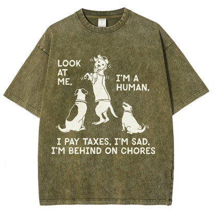 Dog Mocks Humans Vintage Distressed T-shirt