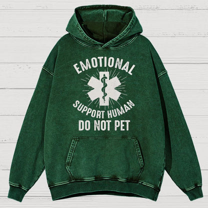Emotional Support Human Vintage Distressed Hoodie