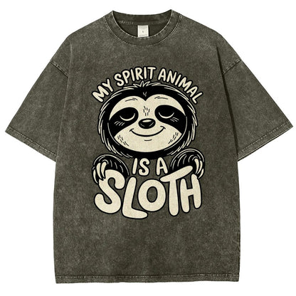 My Spirit Animal is a Sloth Vintage Distressed T-shirt