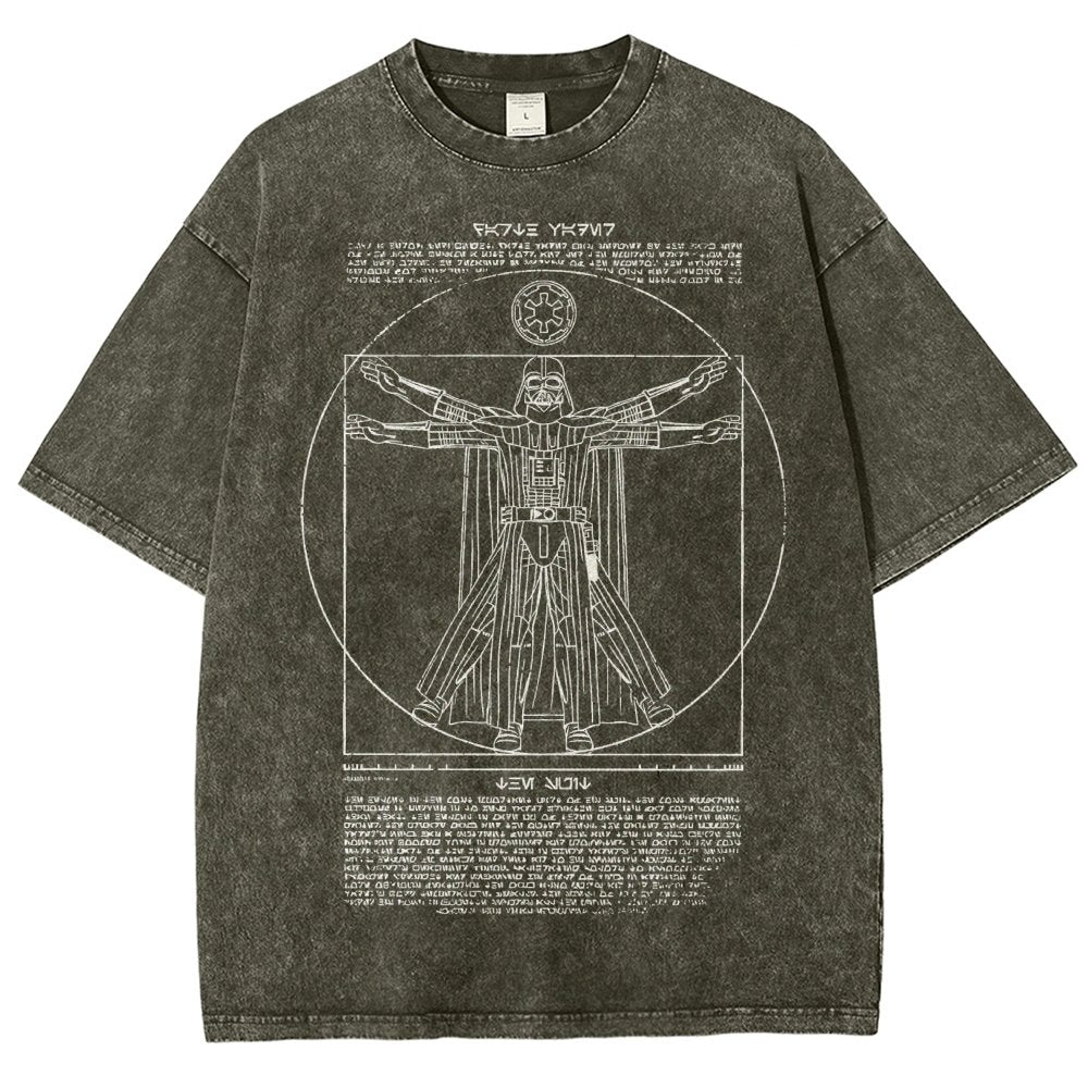 Vitruvian Darkside Vintage Distressed T-shirt