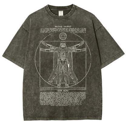 Vitruvian Darkside Vintage Distressed T-shirt