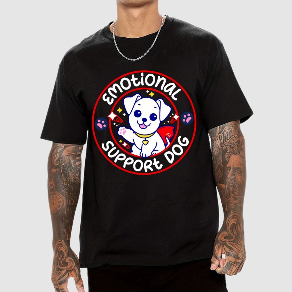 Emotional Support Dog Unisex Geek T-Shirt