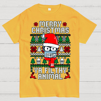 Merry Christmas Ya Filthy Animal Geek T-Shirt