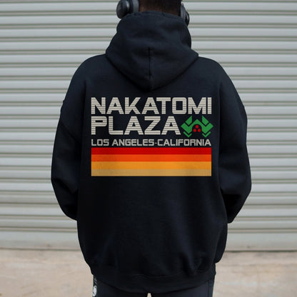 Retro Plaza Printed Back Unisex Cotton Hoodie