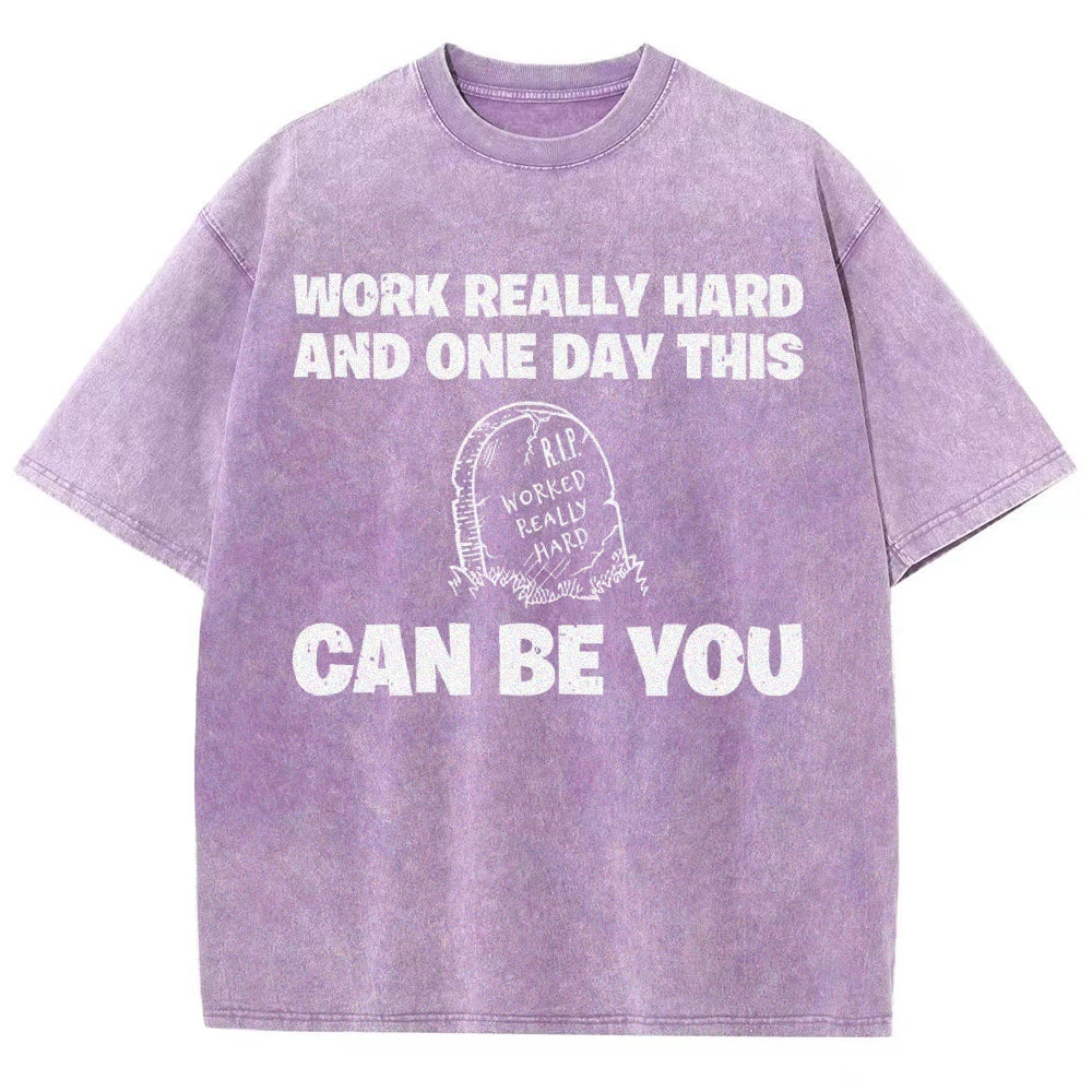 R.I.P. Worked Really Hard Vintage Distressed T-shirt