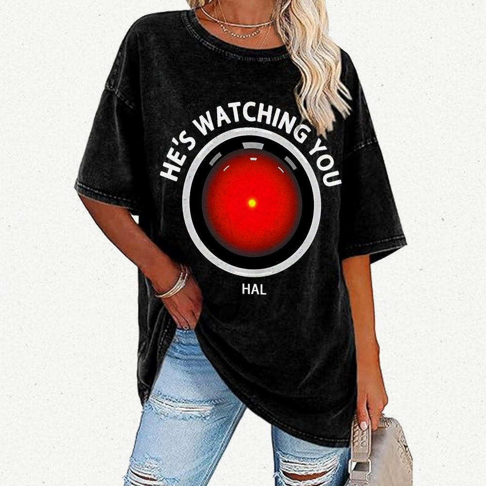 HAL Is Watching YOU Vintage Distressed T-shirt