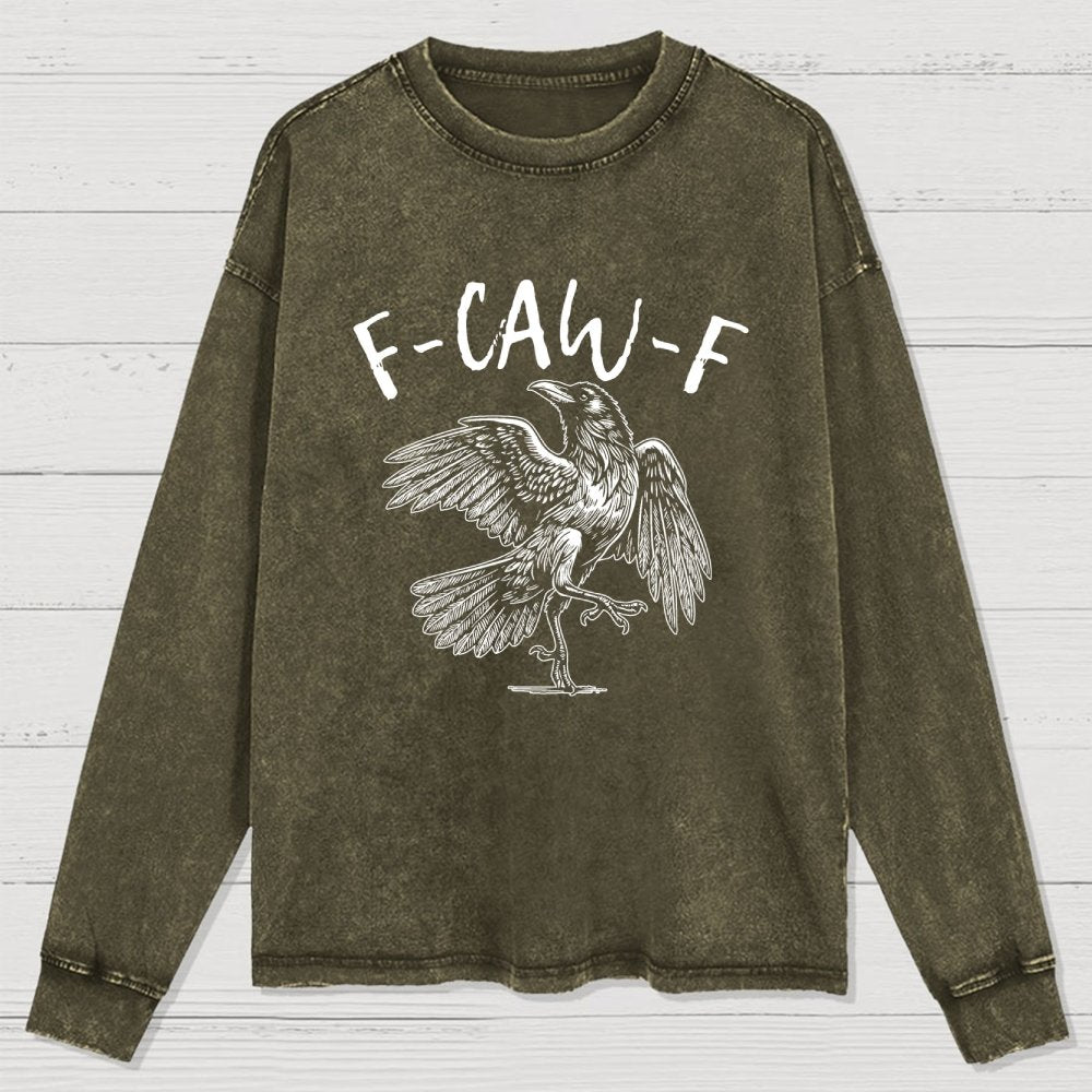 F-Caw-F Washed Long Sleeve Tee